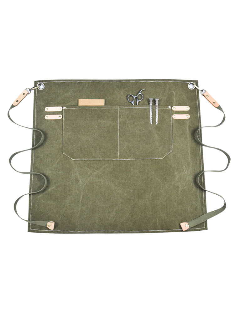 JMT-821898 Customizable Canvas Half Apron for Baking, Cooking, and Barbecue – Multiple Colors Available