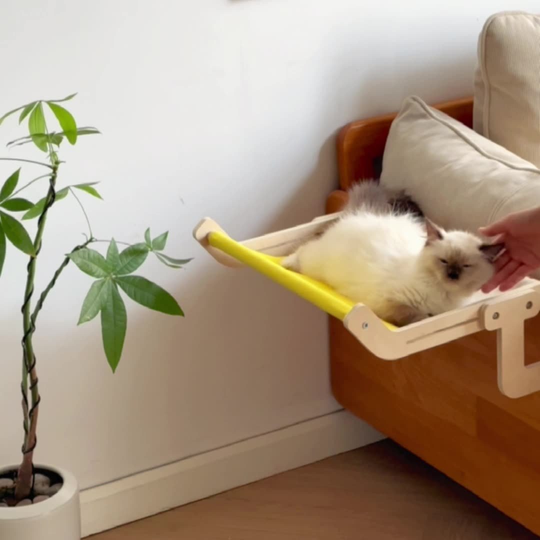 JMT-821898 Hanging Cat Hammock for Windowsill and Balcony – Cozy Nest for Sunbasking Pets