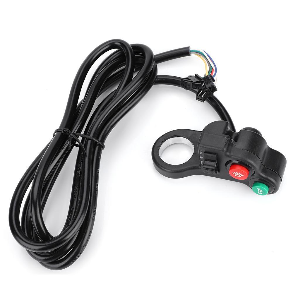 JMT-821898 Motorcycle Electric Vehicle Handlebar Switch Modification Kit - Black PVC, Compatible with 22.5mm Handlebars