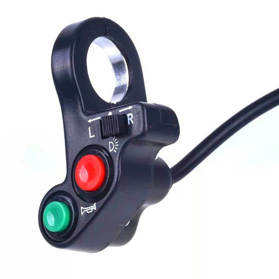 JMT-821898 Motorcycle Electric Vehicle Handlebar Switch Modification Kit - Black PVC, Compatible with 22.5mm Handlebars