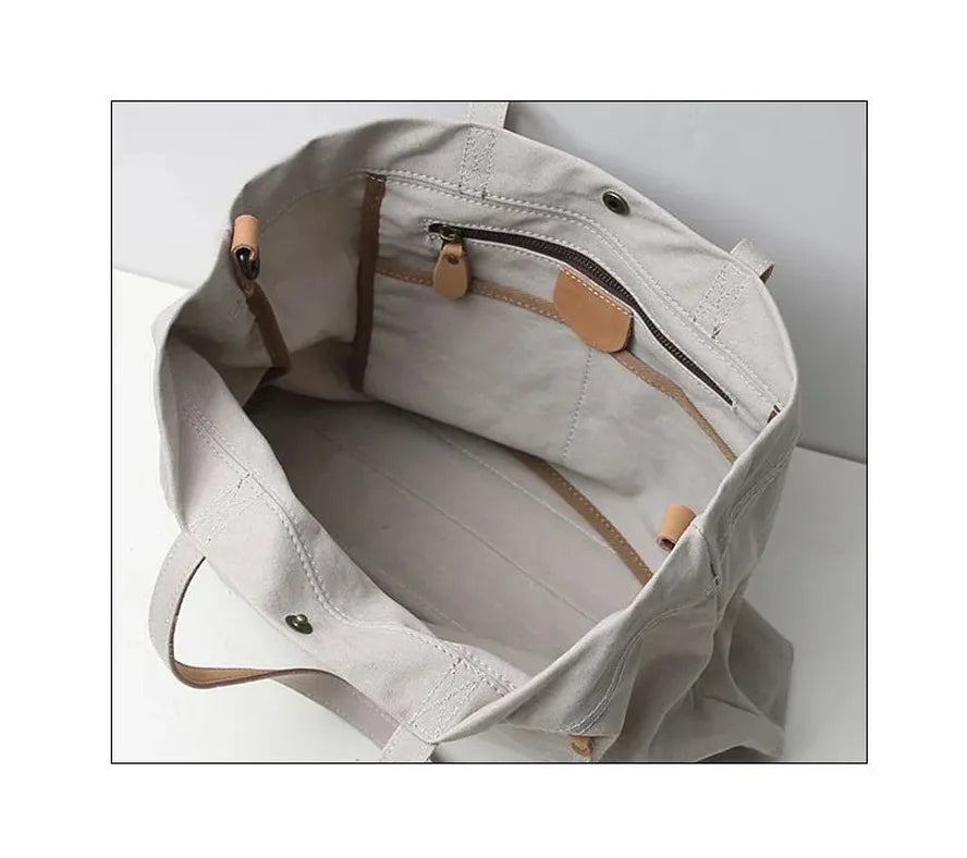 JMT-822282 Large Capacity Canvas Tote Bag for Women - Casual Shoulder Handbag