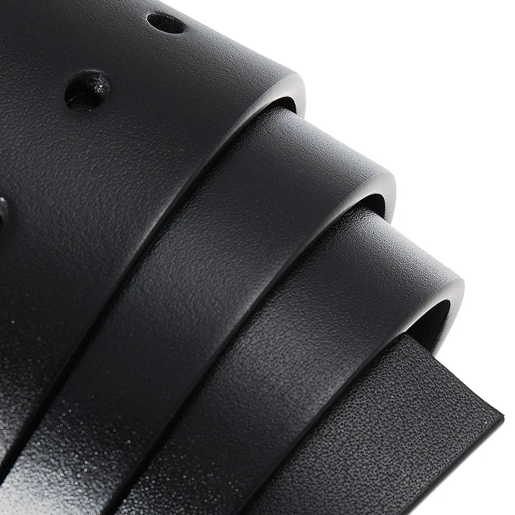 JMT-822346 Designer Leather Pin Buckle Belt 3.8CM Width - Versatile Fashion Accessory