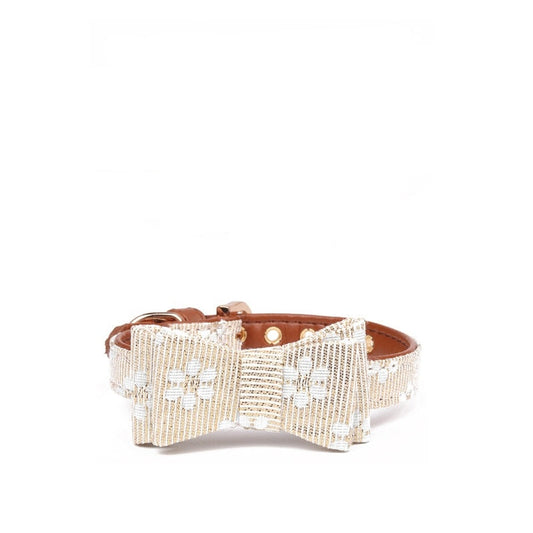 JMT-822410 Floral Pattern Dog Bow Collar & Leash Set - Multiple Size Options Available