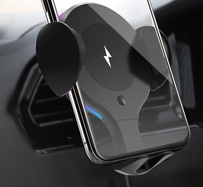 JMT-822602 Wireless Car Charger with Infrared Sensor and RGB Light - Mobile Phone Holder (QI-Compliant)