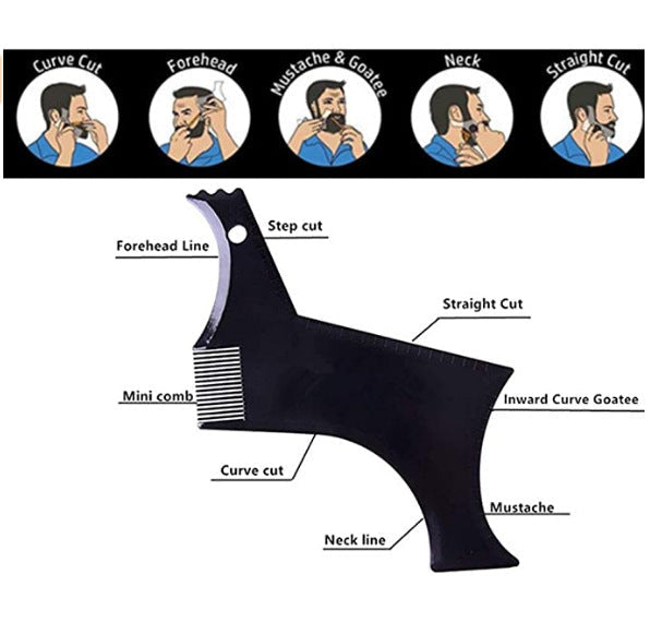 JMT-822986 Beard Shaping Comb Tool for Symmetric Trimming and Grooming at Home