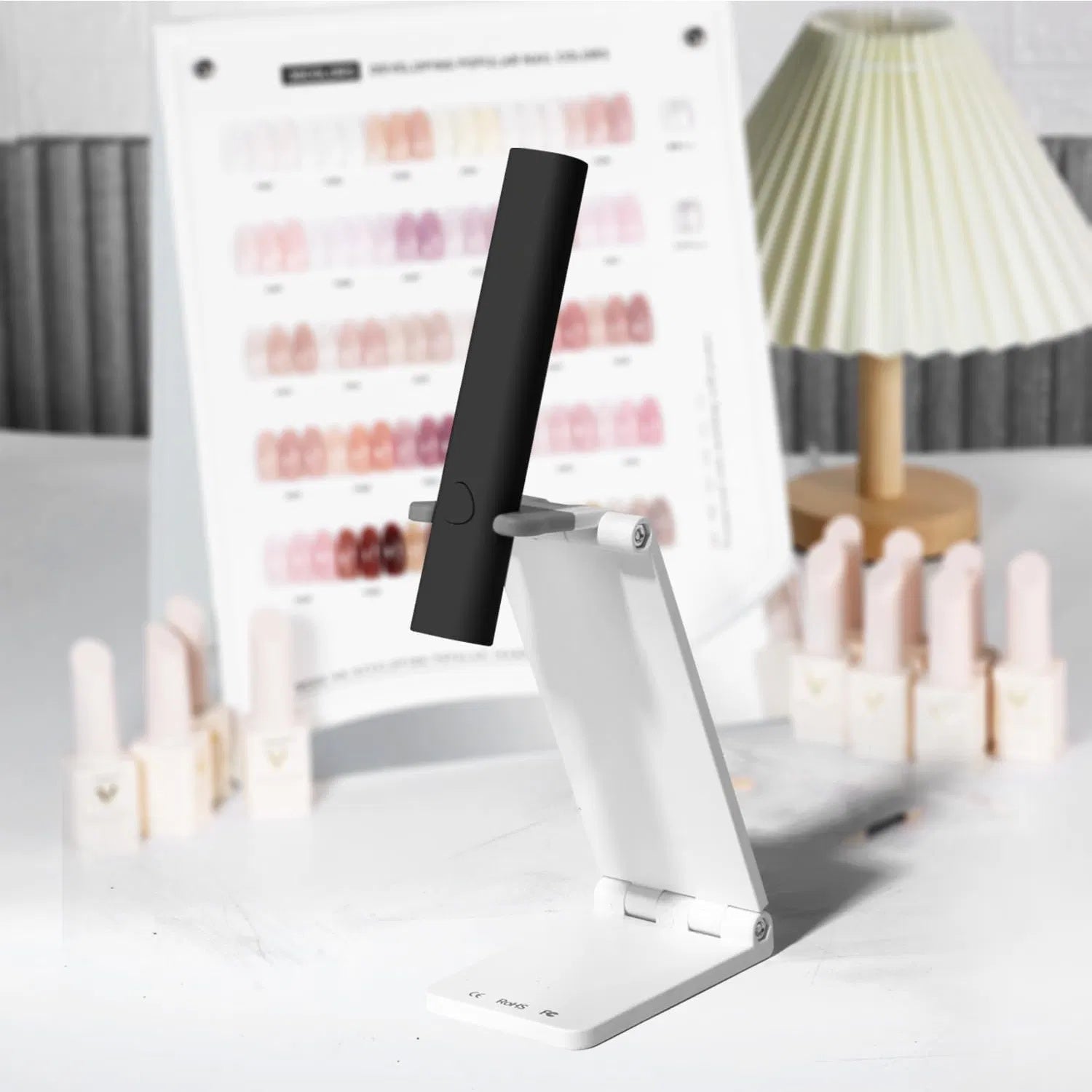 JMT-823050 Portable Mini UV LED Nail Lamp with Adjustable Stand - Rechargeable, 2 Timer Modes for Fast Drying Gel Nails
