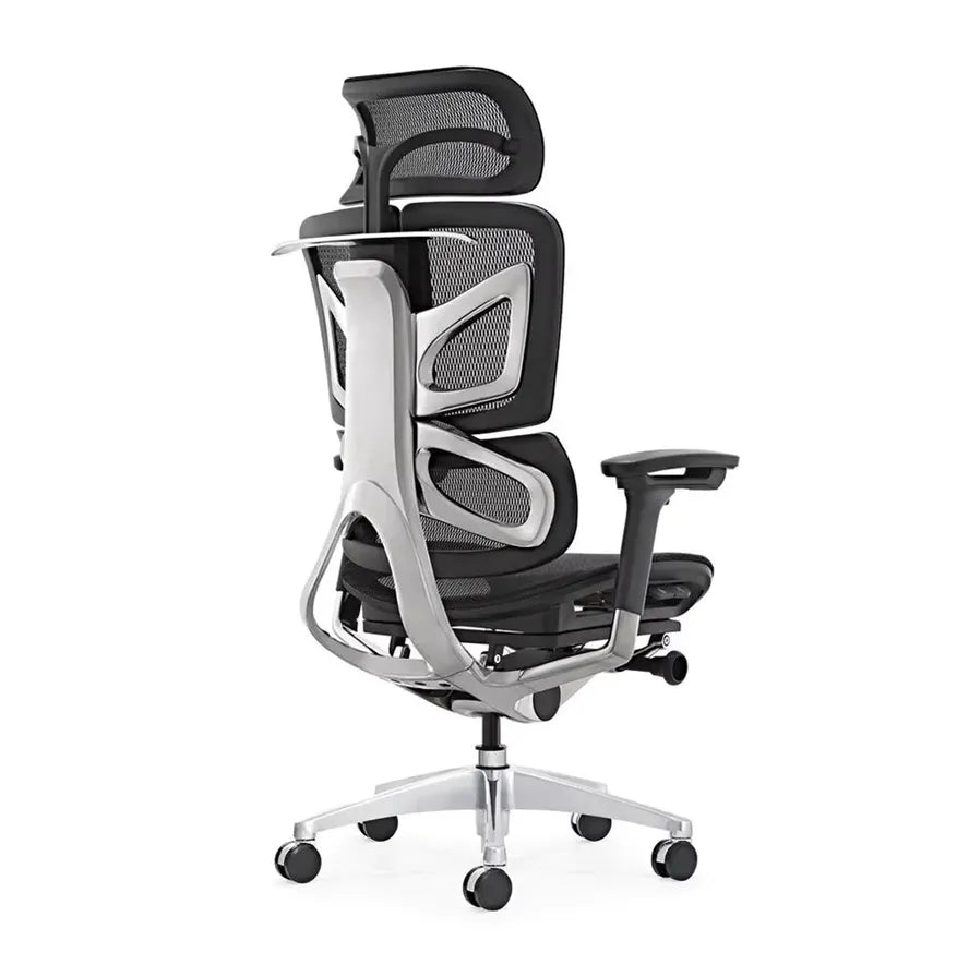 JMT-823498 Ergonomic High Back Mesh Office Chair with Adjustable Steel Headrest and Revolving Base