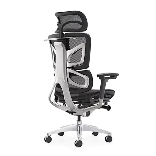 JMT-823498 Ergonomic High Back Mesh Office Chair with Adjustable Steel Headrest and Revolving Base