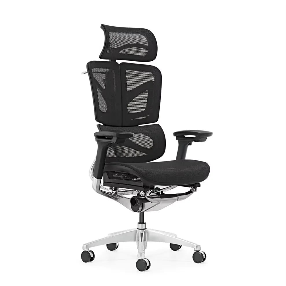 JMT-823498 Ergonomic High Back Mesh Office Chair with Adjustable Steel Headrest and Revolving Base