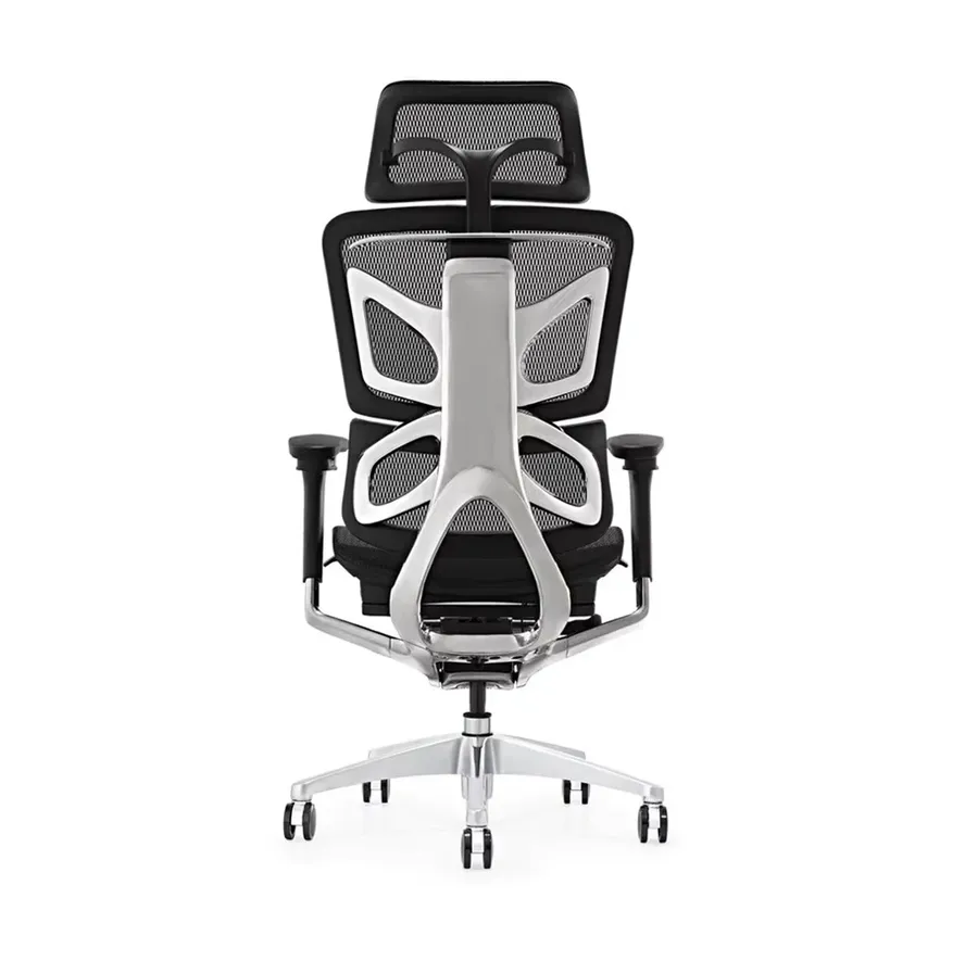 JMT-823498 Ergonomic High Back Mesh Office Chair with Adjustable Steel Headrest and Revolving Base