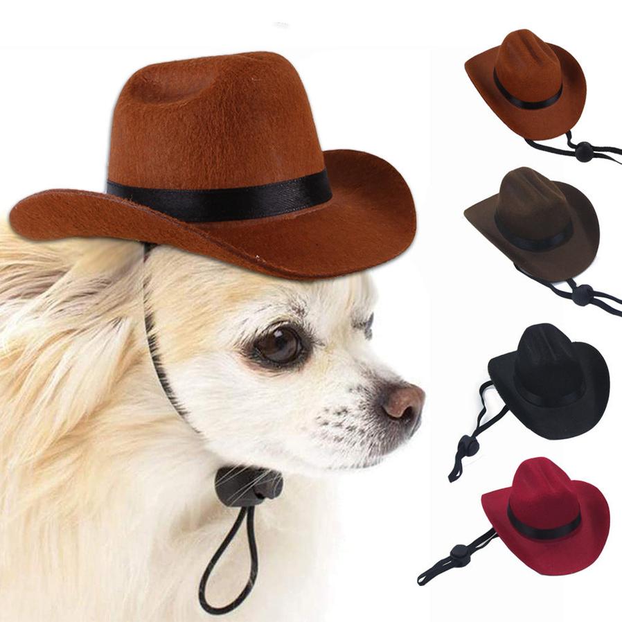 JMT-823562 Adjustable Cowboy Hat for Dogs and Cats - Fun Headwear for Outdoor Adventures and Photo Props