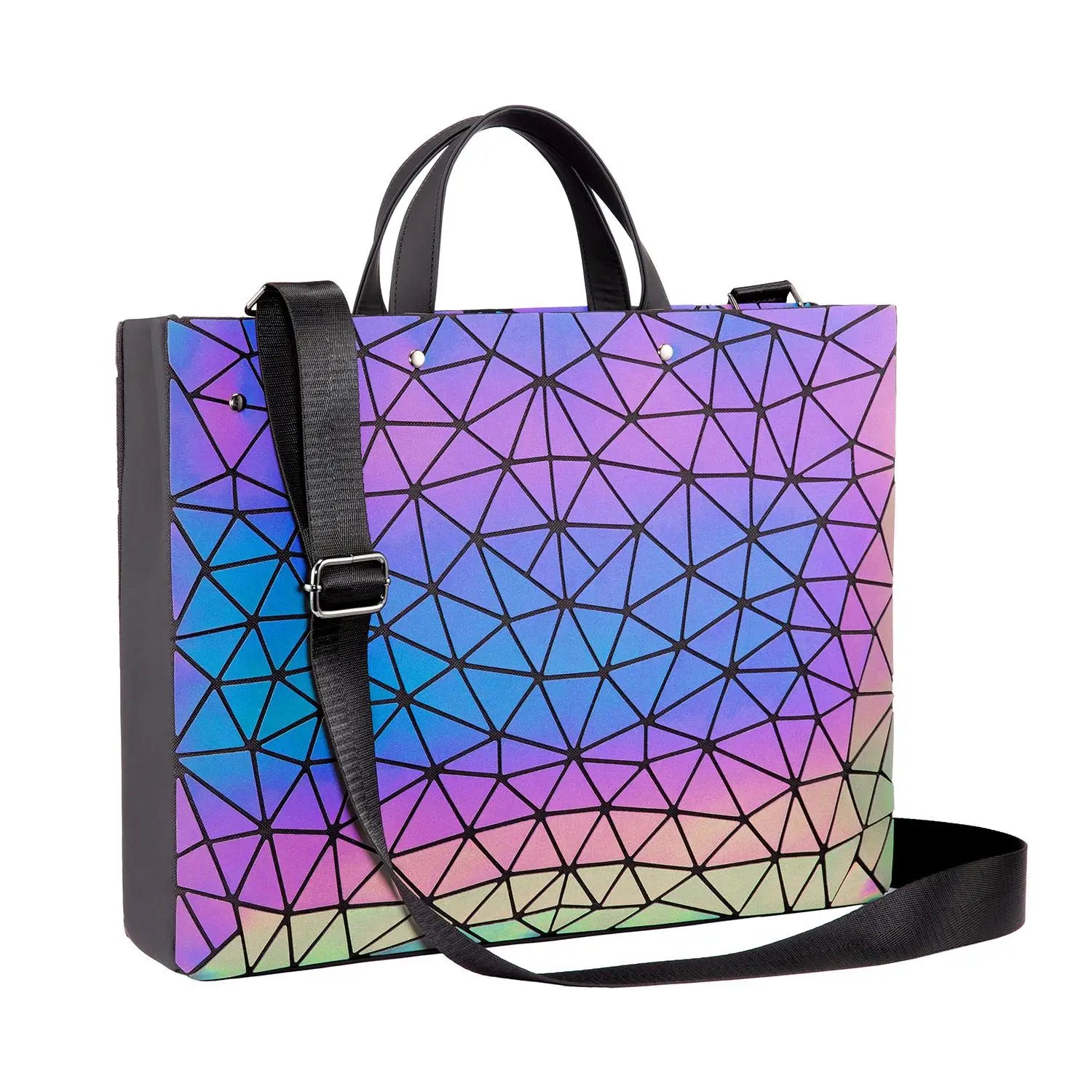 JMT-823562 Luminous Geometric Handbag for Women - Stylish Business Briefcase & Laptop Carrier