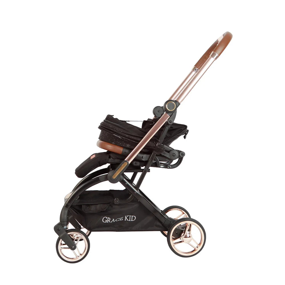 JMT-824074 4-in-1 Lightweight Foldable Baby Stroller with Swivel Seat for Newborns to 3 Months