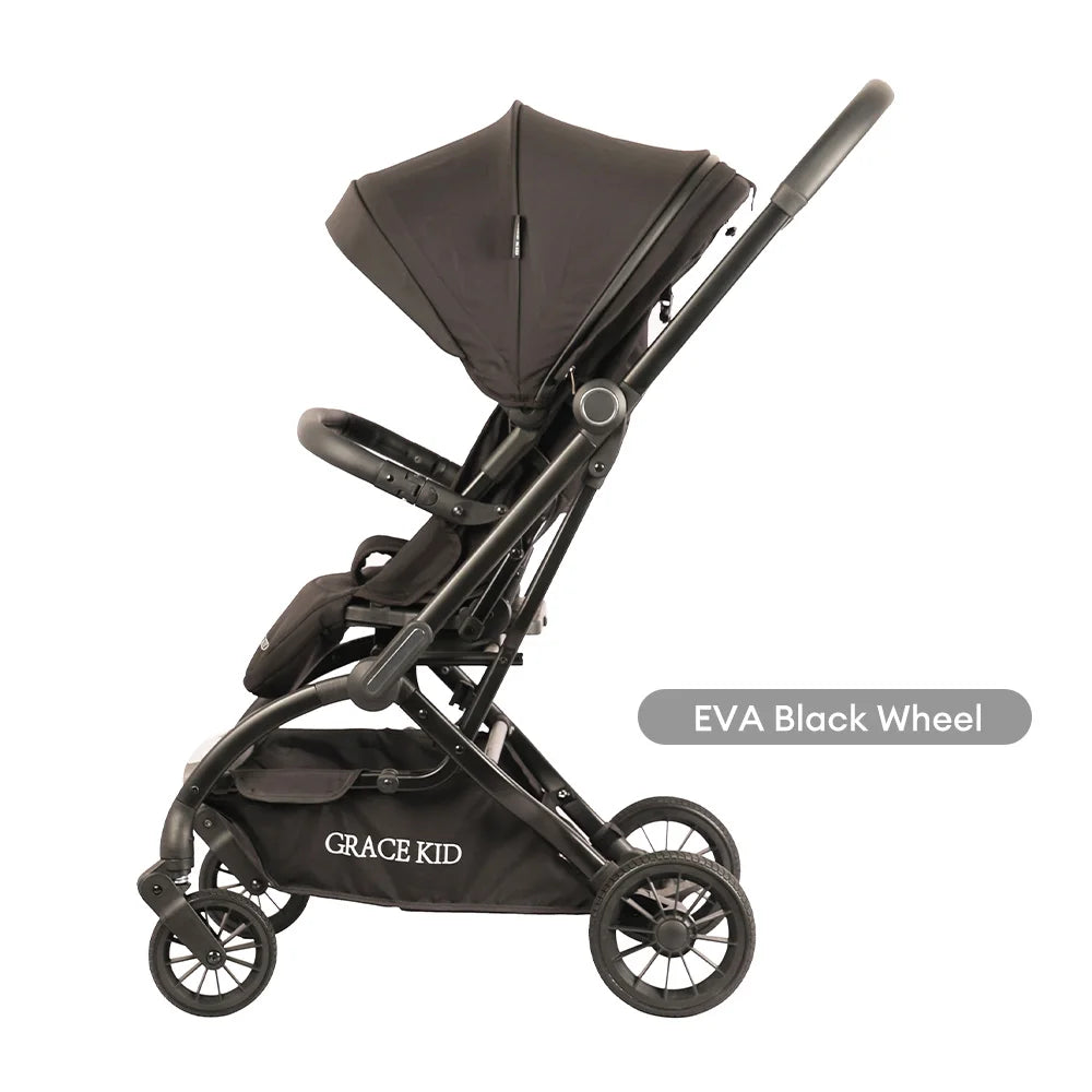 JMT-824074 4-in-1 Lightweight Foldable Baby Stroller with Swivel Seat for Newborns to 3 Months