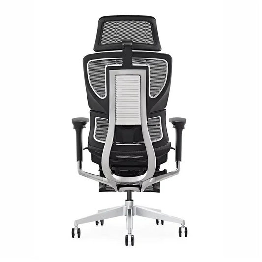 JMT-824202 Ergonomic Mesh Office Chair with Lift, Swivel, Footrest, and Adjustable Armrests