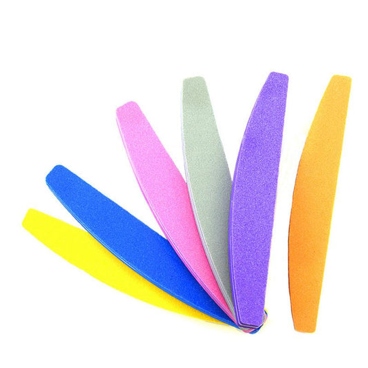 JMT-824202 Sponge Rubbing Waterproof Nail File Double-Sided Half-Moon Manicure Tool