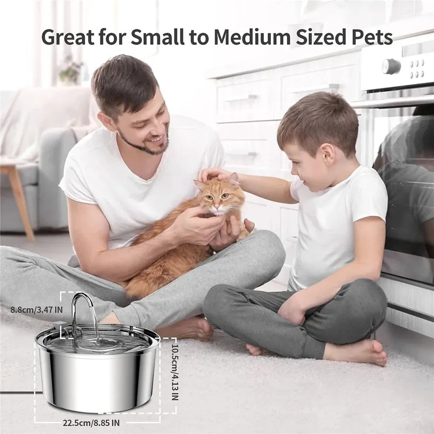 JMT-824266 Automatic Stainless Steel 3.2L Pet Water Fountain Dispenser for Dogs and Cats