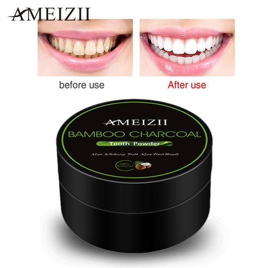 JMT-824330 Bamboo Charcoal Tooth Powder - 30g Food Grade Activated Coconut Shell Charcoal for Whitening and Descaling