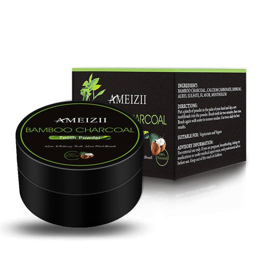 JMT-824330 Bamboo Charcoal Tooth Powder - 30g Food Grade Activated Coconut Shell Charcoal for Whitening and Descaling