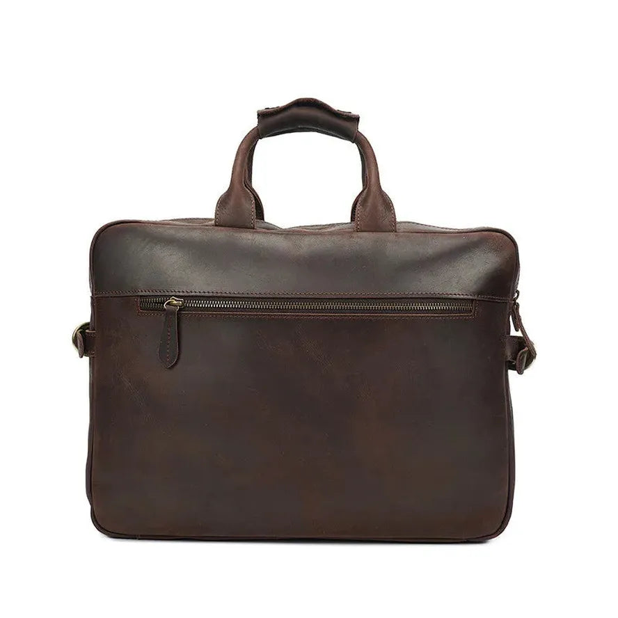 JMT-824650 Professional Leather Briefcase with Custom Crossbody Design