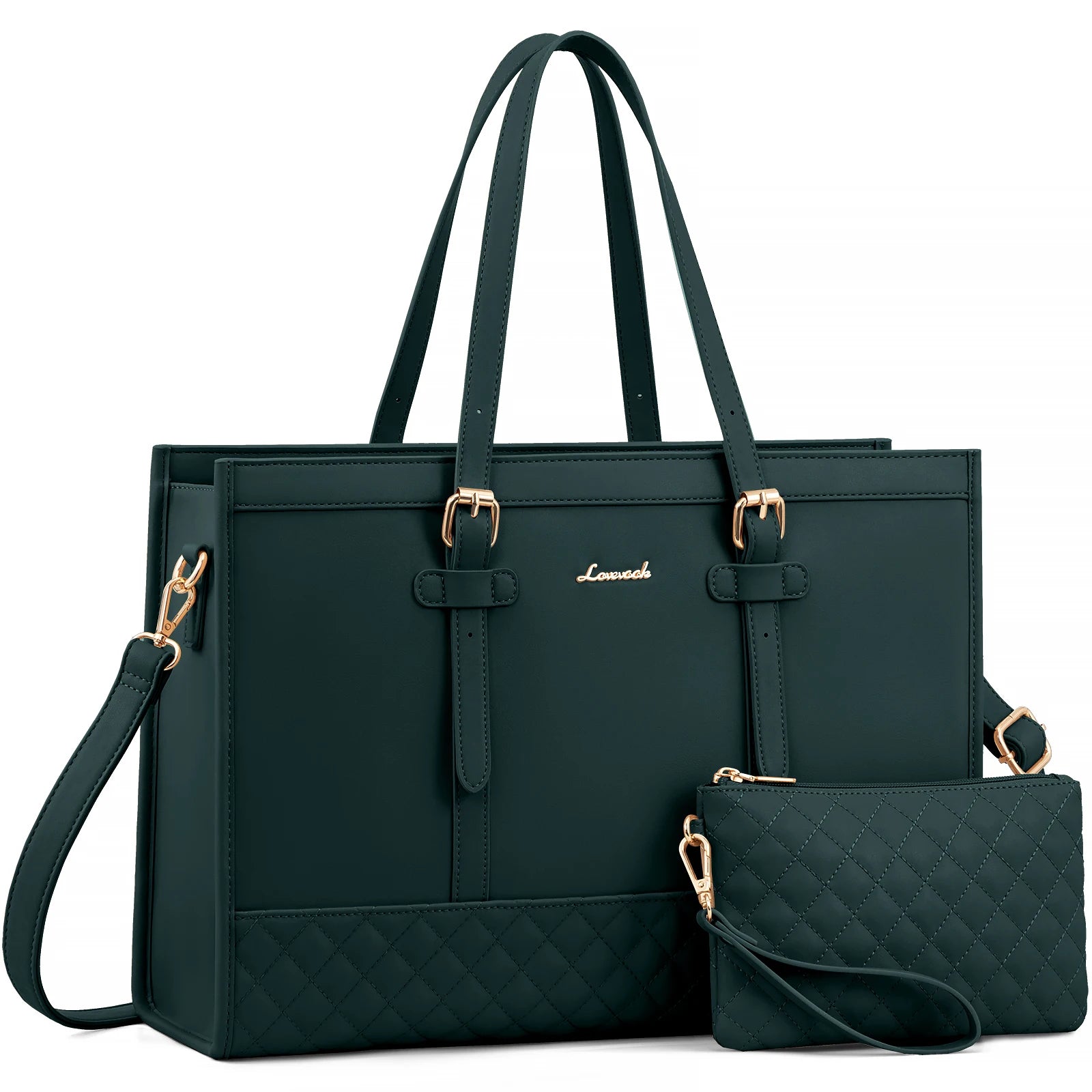 JMT-824714 Spacious Women's 2-Piece Laptop Tote Bag Set for Business and Travel, Fits Up to 15.6-Inch Laptops