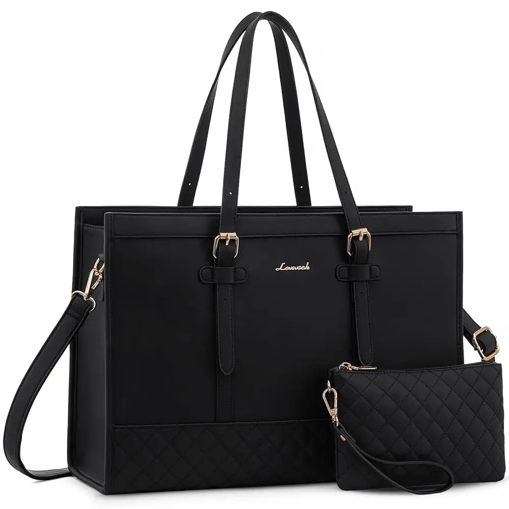 JMT-824714 Spacious Women's 2-Piece Laptop Tote Bag Set for Business and Travel, Fits Up to 15.6-Inch Laptops