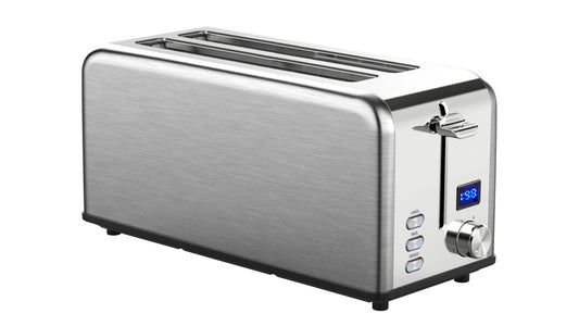JMT-824842 Long Slot 4-Slice Electric Toaster with LED Digital Display for Sandwiches