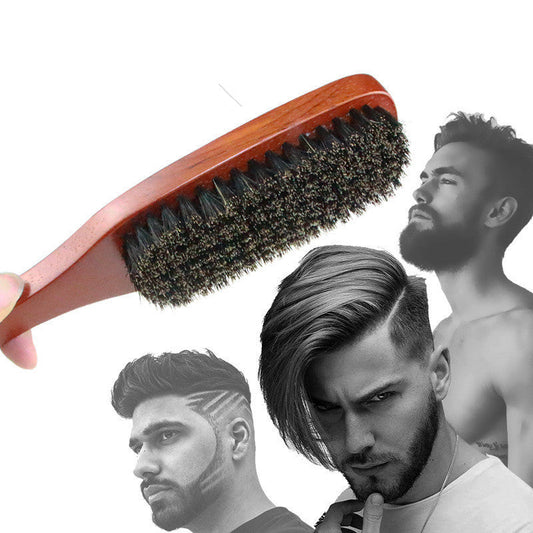 JMT-825034 Multifunctional Beech Wood Beard Brush for Cleaning, Styling, and Hair Finishing