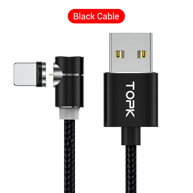 JMT-825226 3-in-1 Fast Charging Magnetic Data Cable for Apple and Android Devices – 1m Length, Black/Red