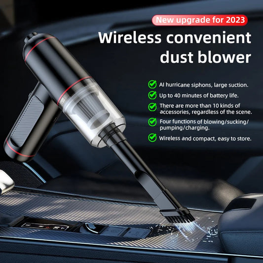 JMT-825354 Portable Cordless Handheld Car Vacuum Cleaner with Rechargeable Battery for Efficient Auto Cleaning