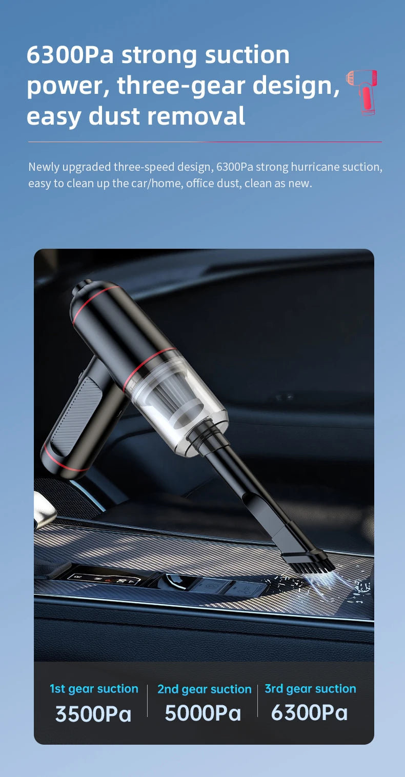 JMT-825354 Portable Cordless Handheld Car Vacuum Cleaner with Rechargeable Battery for Efficient Auto Cleaning