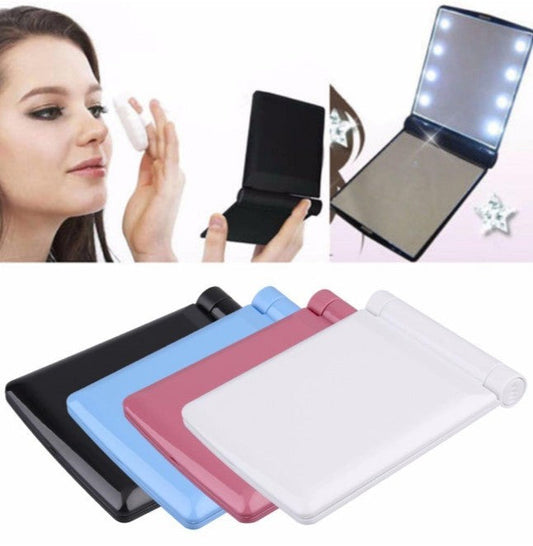 JMT-825482 Portable Folding LED Cosmetic Mirror for Easy Touch-Ups
