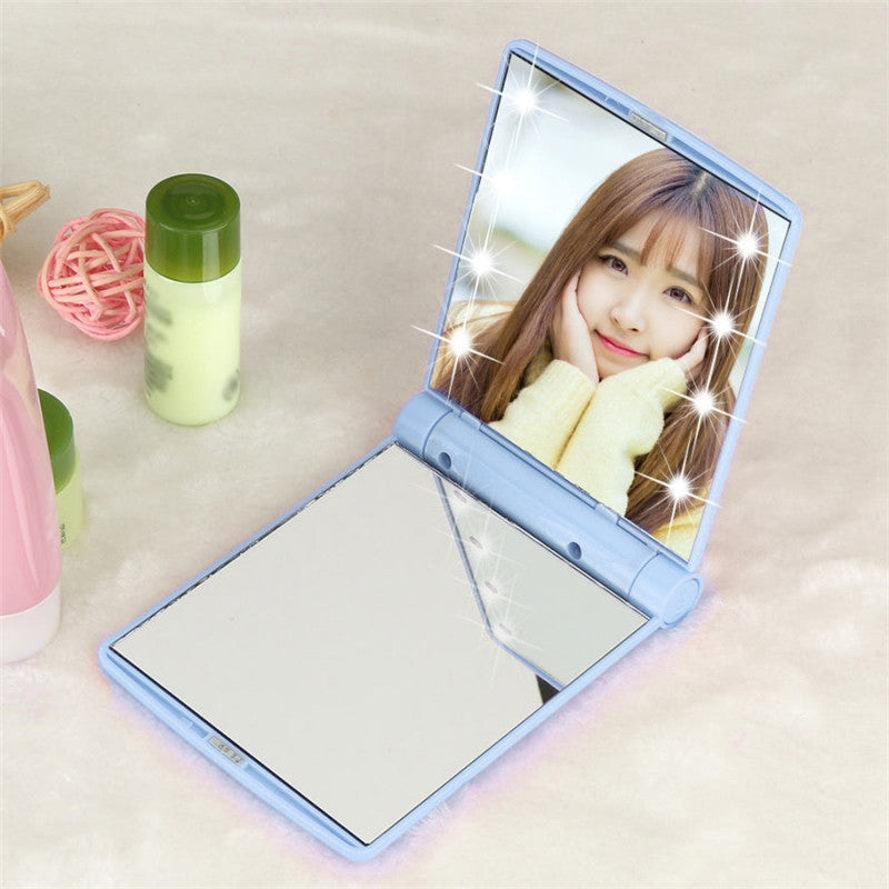 JMT-825482 Portable Folding LED Cosmetic Mirror for Easy Touch-Ups
