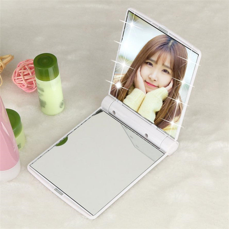 JMT-825482 Portable Folding LED Cosmetic Mirror for Easy Touch-Ups
