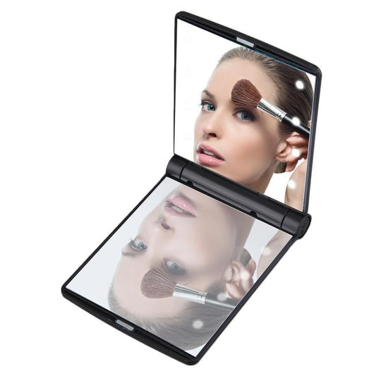 JMT-825482 Portable Folding LED Cosmetic Mirror for Easy Touch-Ups