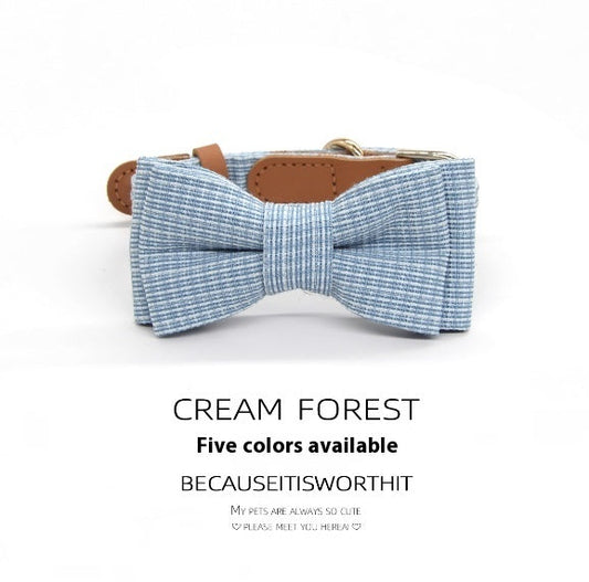 JMT-825546 Adjustable Bow Collar for Small and Medium-Sized Dogs - Multiple Colors Available