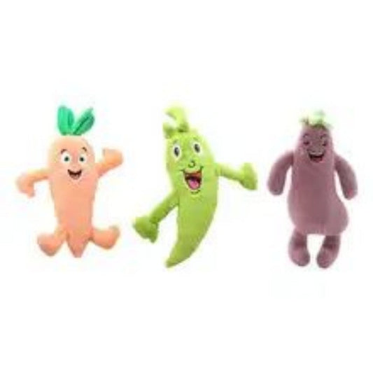 JMT-825866 Soft Plush Vegetable Dog Toy with Squeaker for Medium to Large Dogs