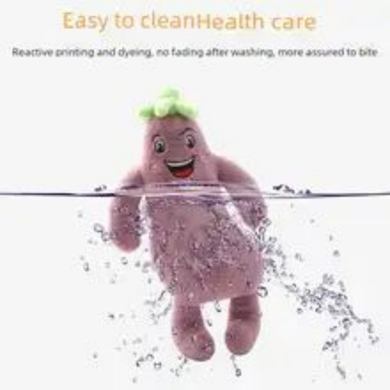 JMT-825866 Soft Plush Vegetable Dog Toy with Squeaker for Medium to Large Dogs
