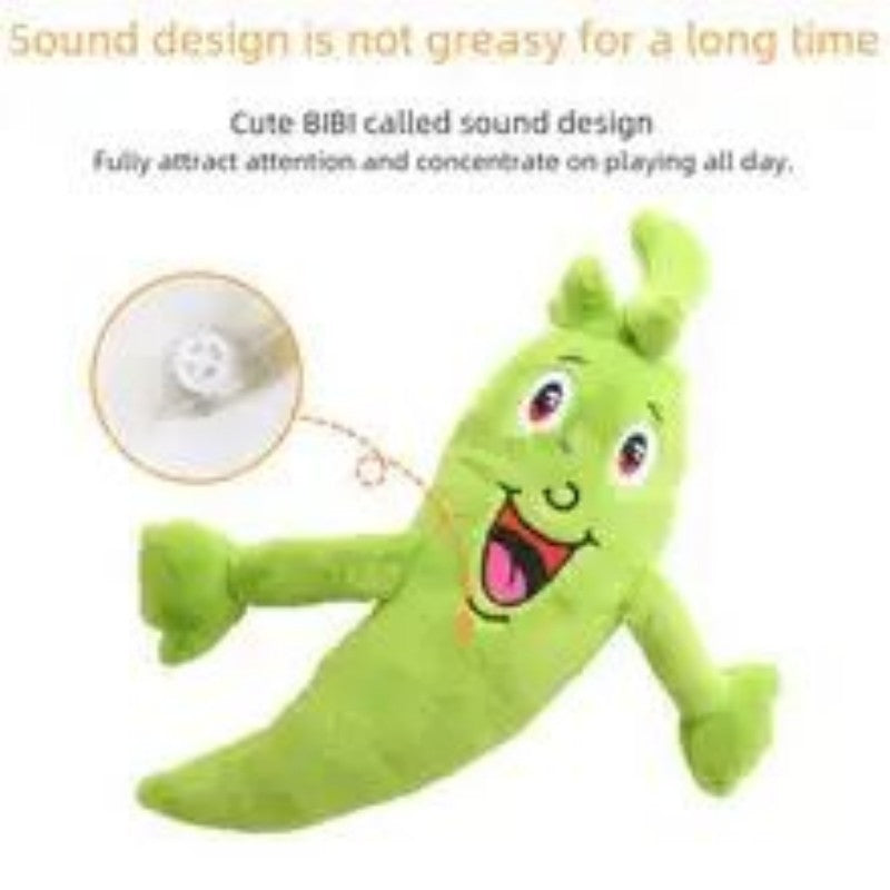 JMT-825866 Soft Plush Vegetable Dog Toy with Squeaker for Medium to Large Dogs