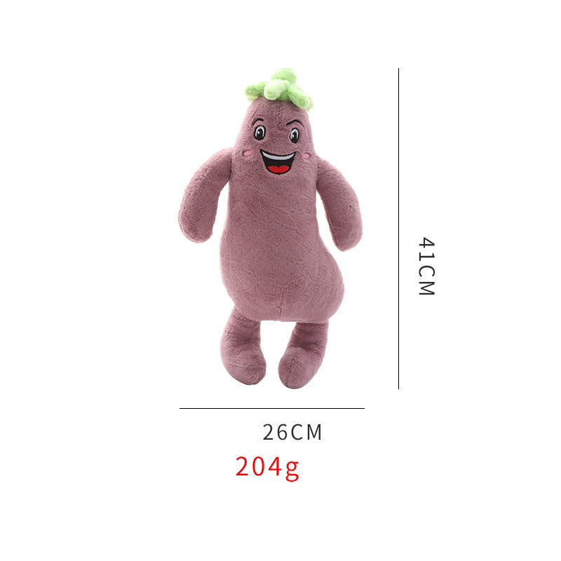 JMT-825866 Soft Plush Vegetable Dog Toy with Squeaker for Medium to Large Dogs
