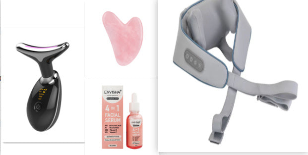 JMT-826186 Electric Neck and Face Beauty Device with Microcurrent and LED Photon Technology for Tightening and Wrinkle Reduction