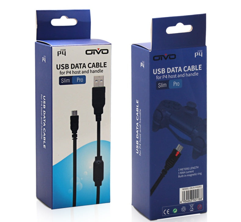 JMT-826378 Compact PS4 Wireless Game Controller USB Charging Cable - Durable Plastic, Easy to Store