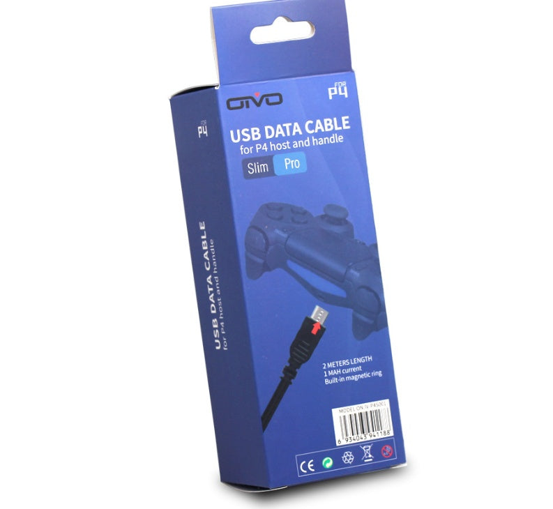 JMT-826378 Compact PS4 Wireless Game Controller USB Charging Cable - Durable Plastic, Easy to Store