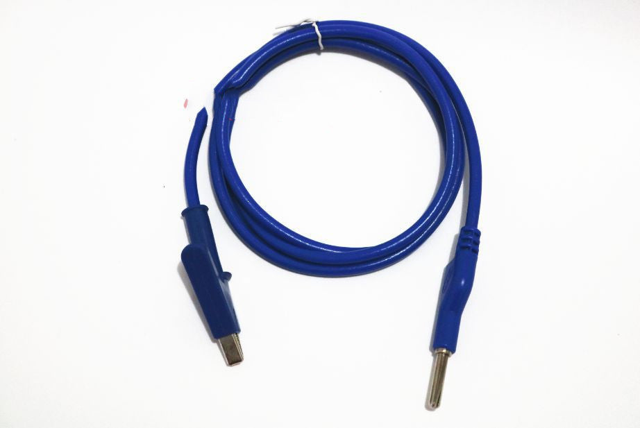 JMT-826698 4mm Male to Male Banana Plug Test Lead Cable - 1 Meter Silicone Coated, Pure Copper, 12A Current Capacity