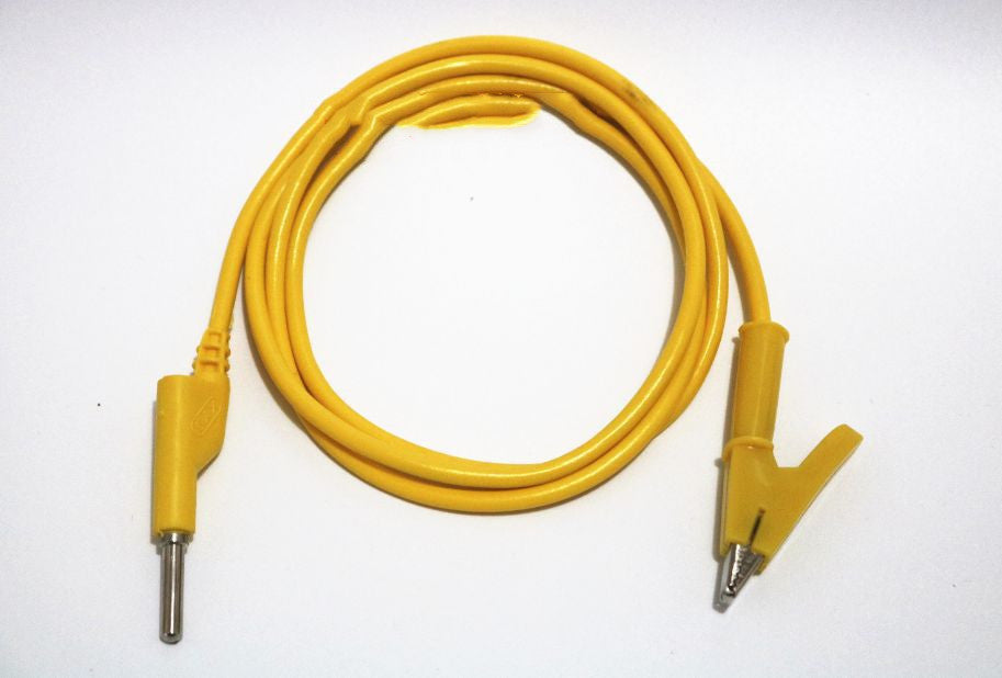 JMT-826698 4mm Male to Male Banana Plug Test Lead Cable - 1 Meter Silicone Coated, Pure Copper, 12A Current Capacity
