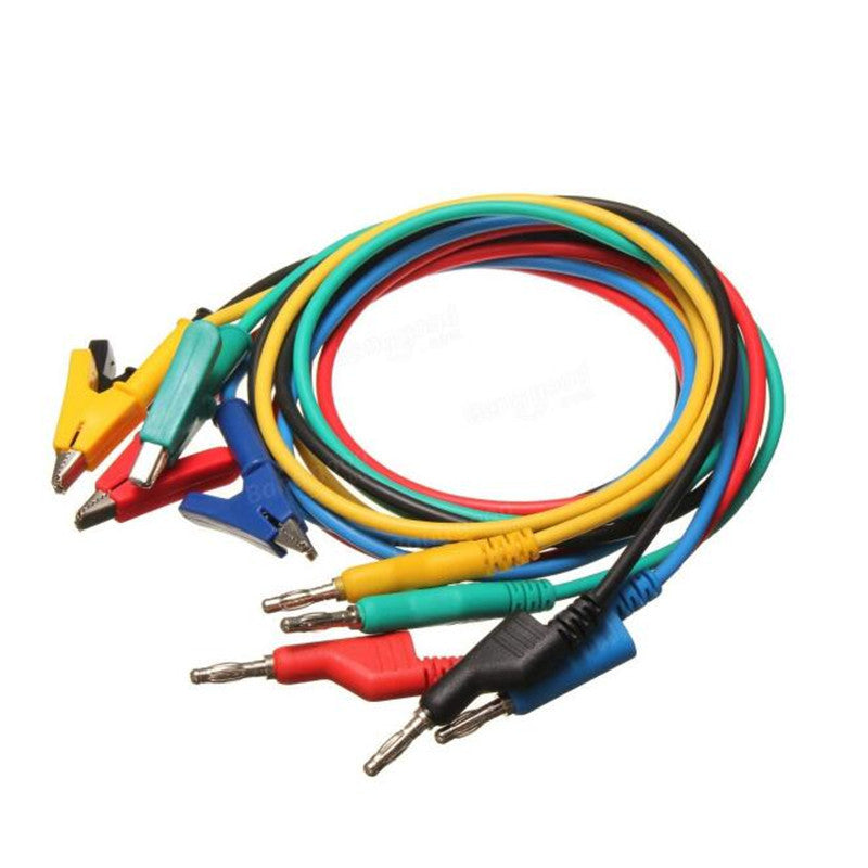 JMT-826698 4mm Male to Male Banana Plug Test Lead Cable - 1 Meter Silicone Coated, Pure Copper, 12A Current Capacity