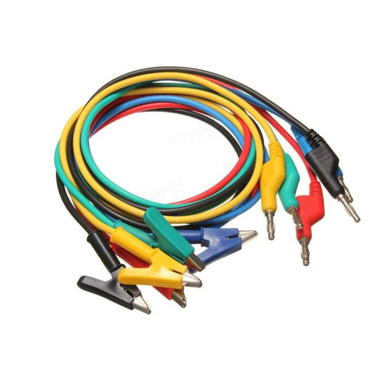JMT-826698 4mm Male to Male Banana Plug Test Lead Cable - 1 Meter Silicone Coated, Pure Copper, 12A Current Capacity
