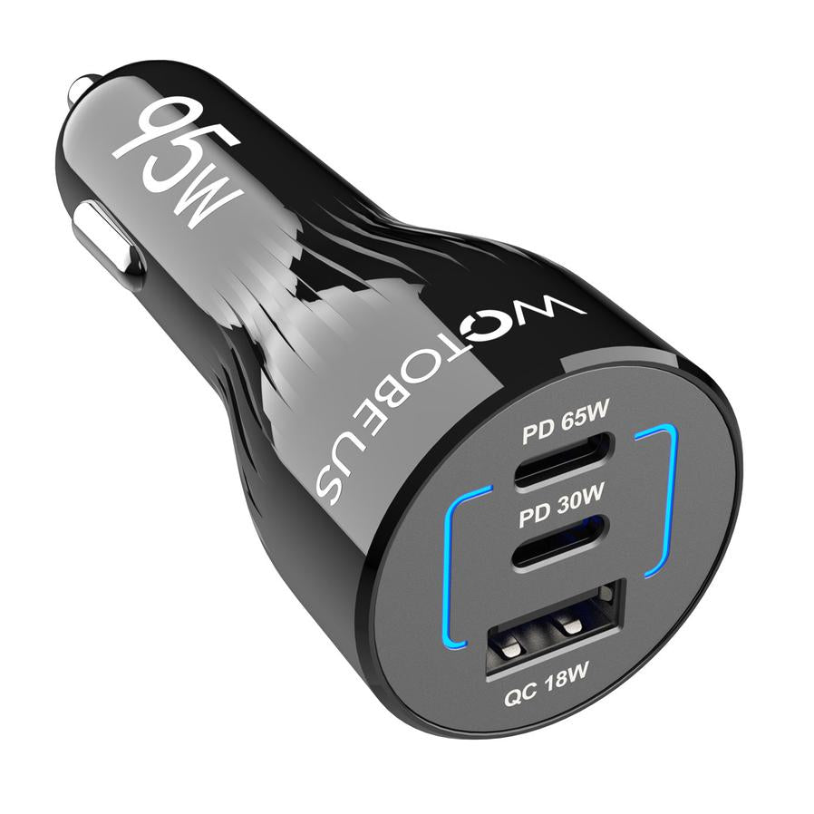 JMT-826890 95W Multi-functional Car Charger with 2-Meter 5A Cable for Laptop, Tablet, and Mobile Devices