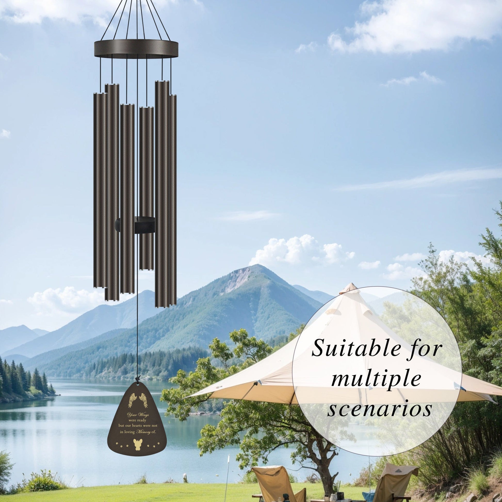 JMT-827210 Pet Memorial Wind Chime for Dogs and Cats – Sympathy Gift for Remembering Your Beloved Pet