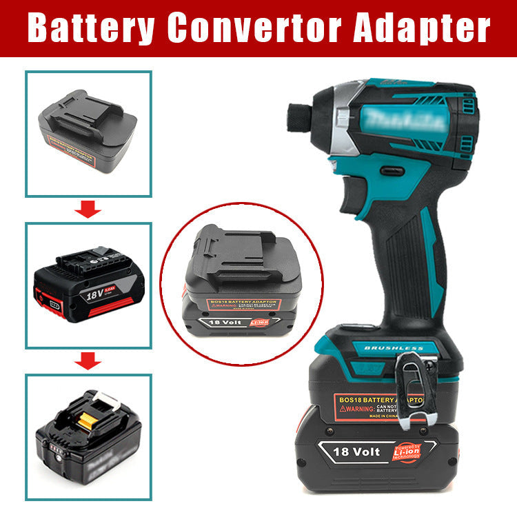 JMT-827530 Bosch to Makita 18V Lithium Battery Converter for BAT Series Compatibility